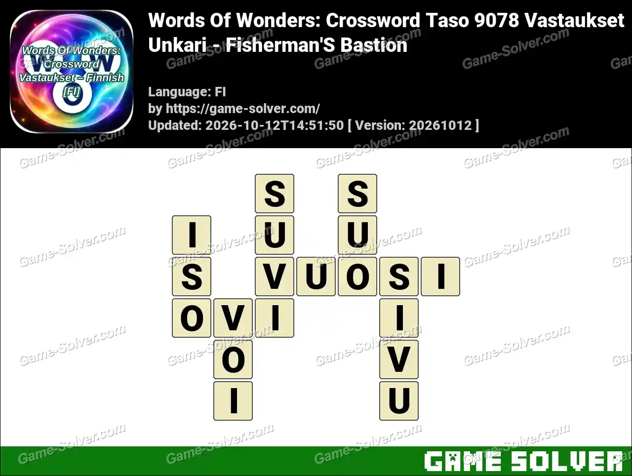 Words Of Wonders: Crossword Taso 9078 Vastaukset – Unkari – Fisherman’S Bastion